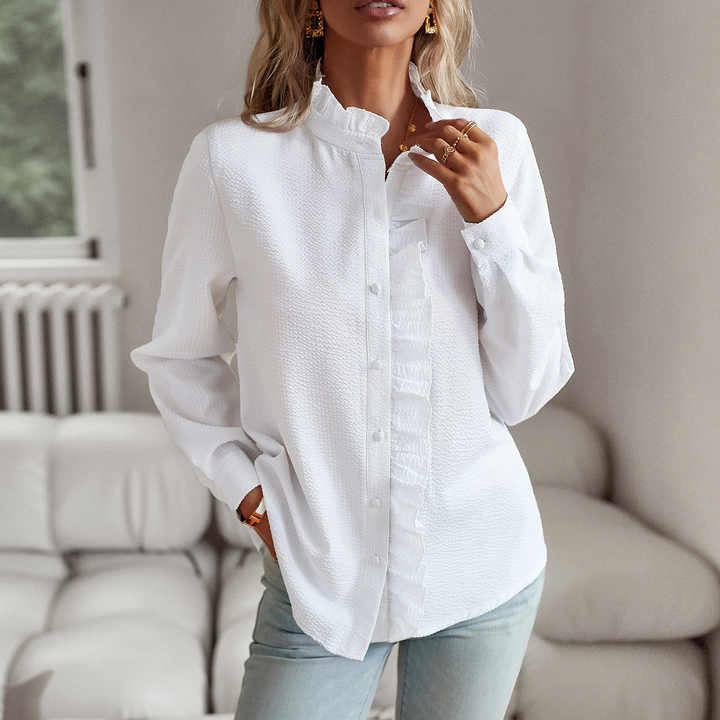 LENY™ | ELEGANTE BLUSE MIT RUSCHEN